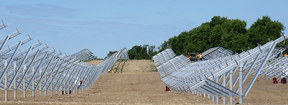 Solar farm foundation frames